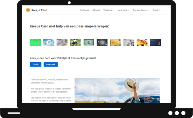 kies je card website