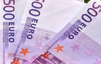 drie paarse briefjes